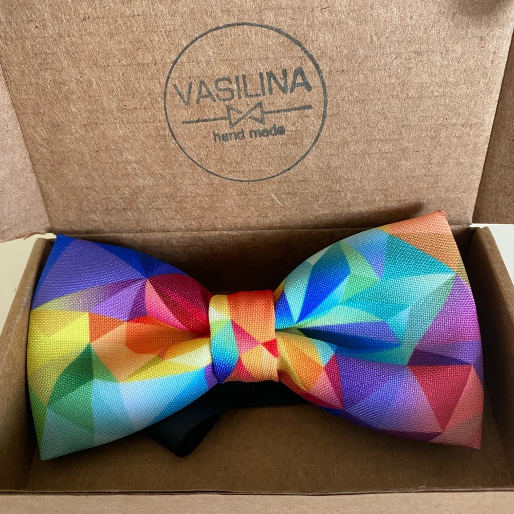 Handmade Colorful adjustable neck tie by Vasilina.